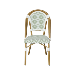 Stapelbare Gartenstühle Mobili Rebecca Schefflera 85x46x57 Aluminium PVC, PET Weiß Grün Klassisch 2er-Set