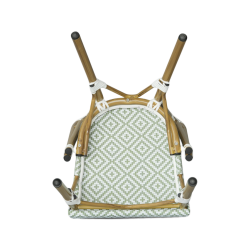 Stapelbare Gartenstühle Mobili Rebecca Schefflera 85x46x57 Aluminium PVC, PET Weiß Grün Klassisch 2er-Set