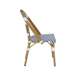 Stapelbare Gartenstühle Mobili Rebecca Alpinia 85x46x57 Aluminium PVC, PET Blau Weiß Klassisch 2er-Set