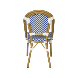 Stapelbare Gartenstühle Mobili Rebecca Alpinia 85x46x57 Aluminium PVC, PET Blau Weiß Klassisch 2er-Set