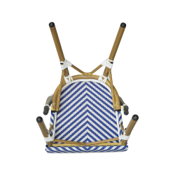 Stapelbare Gartenstühle Mobili Rebecca Alpinia 85x46x57 Aluminium PVC, PET Blau Weiß Klassisch 2er-Set