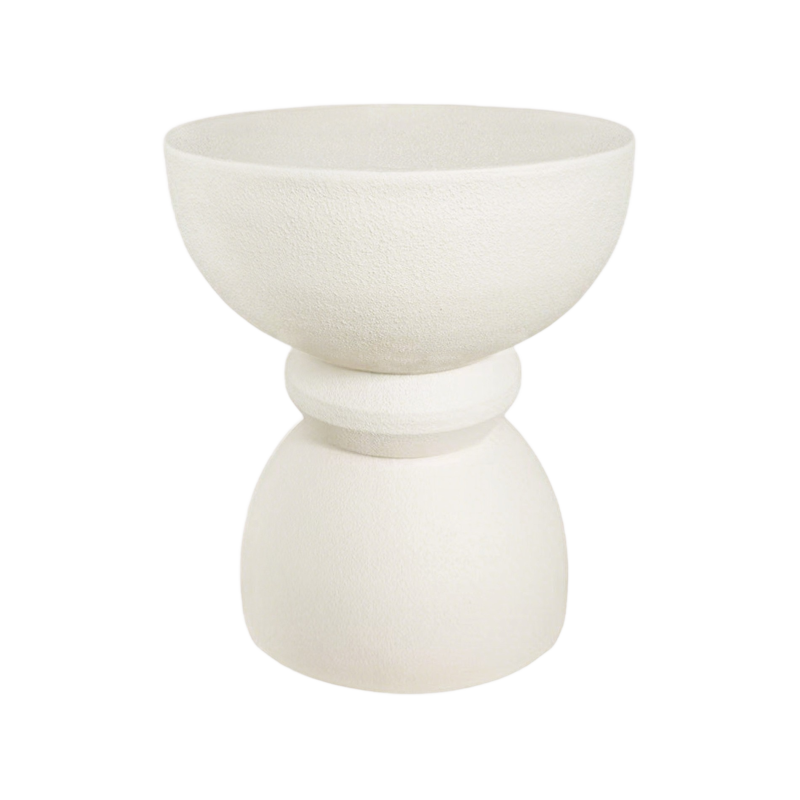 Couchtisch Moderner Rebecca Mobili Kaolin 42,5x35x35 cm MGO Weiß