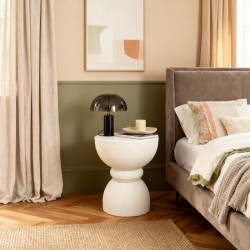 Couchtisch Moderner Rebecca Mobili Kaolin 42,5x35x35 cm MGO Weiß