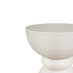 Couchtisch Moderner Rebecca Mobili Kaolin 42,5x35x35 cm MGO Weiß