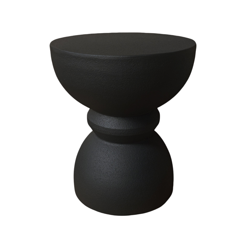 Couchtisch Moderner Rebecca Mobili Basalt 42,5x35x35 cm MGO Schwarz