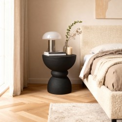 Couchtisch Moderner Rebecca Mobili Basalt 42,5x35x35 cm MGO Schwarz