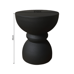 Couchtisch Moderner Rebecca Mobili Basalt 42,5x35x35 cm MGO Schwarz