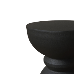 Couchtisch Moderner Rebecca Mobili Basalt 42,5x35x35 cm MGO Schwarz