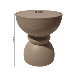 Couchtisch Moderner  Rebecca Mobili Dolomite 42,5x35x35 cm MGO Mokkabraun