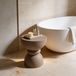 Couchtisch Moderner  Rebecca Mobili Dolomite 42,5x35x35 cm MGO Mokkabraun