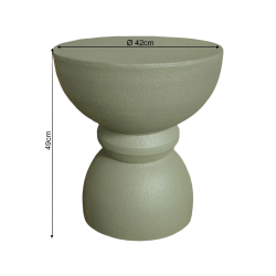 Sofatisch Moderner  Rebecca Mobili Serpentine 42,5x35x35 cm MGO Grün