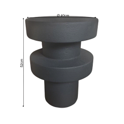 Couchtisch Rebecca Mobili Basen 45x33x33 cm MGO Schwarz Moderner