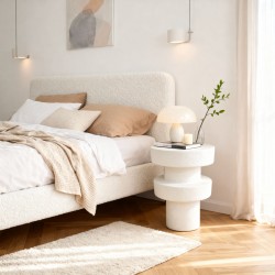 Couchtisch Rebecca Mobili Kalix 45x33x33 cm MGO Weiß Moderner