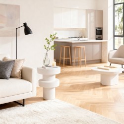 Couchtisch Rebecca Mobili Kalix 45x33x33 cm MGO Weiß Moderner