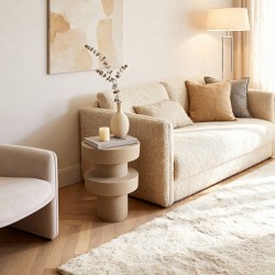 Sofatisch Rebecca Mobili Dolven 45x33x33 cm MGO Mokka Moderner