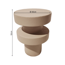 Sofatisch Rebecca Mobili Dolven 45x33x33 cm MGO Mokka Moderner