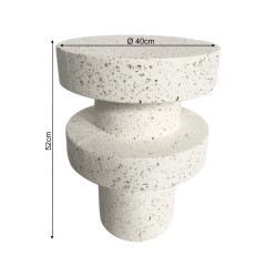 Couchtisch Rebecca Mobili Traveno 45x33x33 cm MGO Schwarz Weiß Moderner