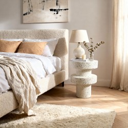 Couchtisch Rebecca Mobili Traveno 45x33x33 cm MGO Schwarz Weiß Moderner