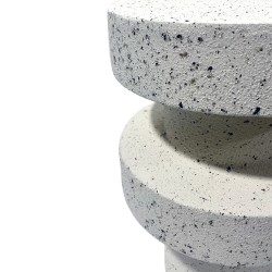 Couchtisch Rebecca Mobili Traveno 45x33x33 cm MGO Schwarz Weiß Moderner