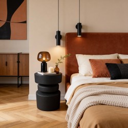 Couchtisch Rebecca Mobili Korben 46x35x35 cm MGO Schwarz Moderner