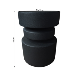 Couchtisch Rebecca Mobili Korben 46x35x35 cm MGO Schwarz Moderner