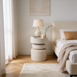 Couchtisch Rebecca Mobili Alvo 46x35x35 cm MGO Weiß Modern