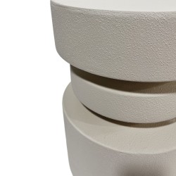 Tavolino da caffe Rebecca Mobili Alvo 46x35x35 MGO Bianco Moderno