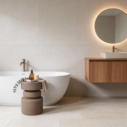 Couchtisch Rebecca Mobili Taren 46x35x35 cm MGO Mokka Modern