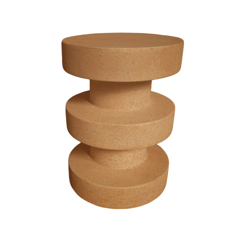 Tavolino da divano Rebecca Mobili Rokan 45x33x33 MGO Giallo Moderno