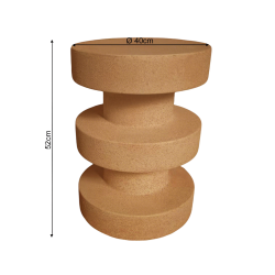 Tavolino da divano Rebecca Mobili Rokan 45x33x33 MGO Giallo Moderno