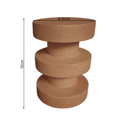 Couchtisch Rebecca Mobili Draven 45x33x33 cm MGO Braun Modern