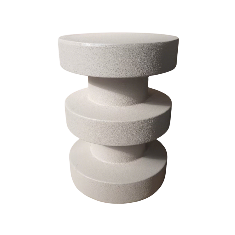 Tavolino da divano Rebecca Mobili Elmar 45x33x33 MGO Bianco Moderno