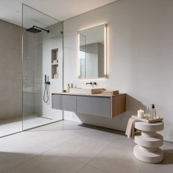 Tavolino da divano Rebecca Mobili Elmar 45x33x33 MGO Bianco Moderno