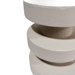 Tavolino da divano Rebecca Mobili Elmar 45x33x33 MGO Bianco Moderno