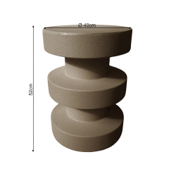 Couchtisch Rebecca Mobili Sorel 45x33x33 cm MGO Mokka Modern