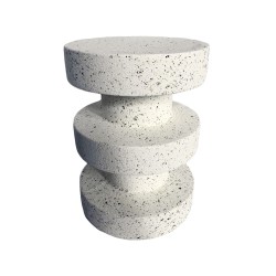 Bijzettafel Rebecca Mobili Kavos 45x33x33 cm MGO Wit Zwart Modern