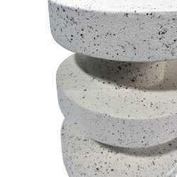 Bijzettafel Rebecca Mobili Kavos 45x33x33 cm MGO Wit Zwart Modern