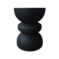 Couchtisch Rebecca Mobili Onar 44,5x35x35 cm MGO Schwarz Moderner