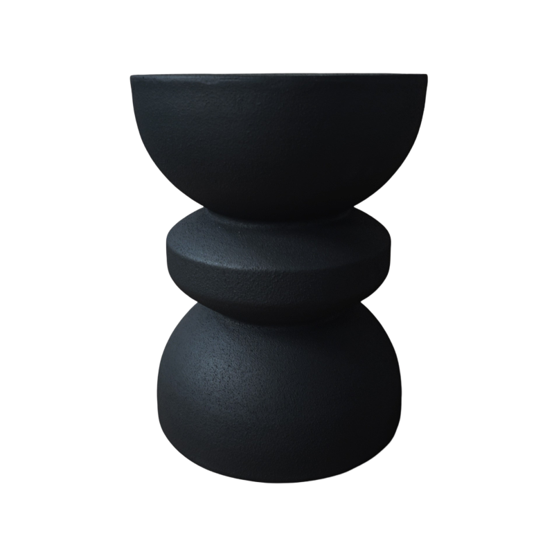 Couchtisch Rebecca Mobili Onar 44,5x35x35 cm MGO Schwarz Moderner