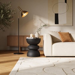 Couchtisch Rebecca Mobili Onar 44,5x35x35 cm MGO Schwarz Moderner