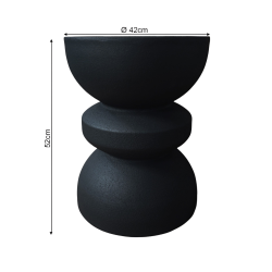 Couchtisch Rebecca Mobili Onar 44,5x35x35 cm MGO Schwarz Moderner