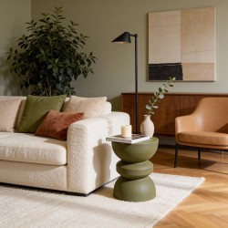 Bijzettafel Moderne Rebecca Mobili Silvar 44,5x35x35 cm MGO Groen