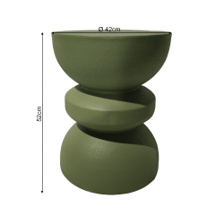 Bijzettafel Moderne Rebecca Mobili Silvar 44,5x35x35 cm MGO Groen