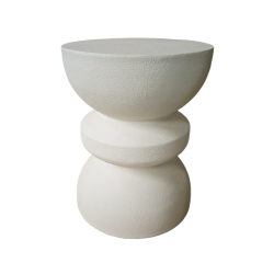 Couchtisch Moderner Rebecca Mobili Calen 44,5x35x35 cm MGO Weiß