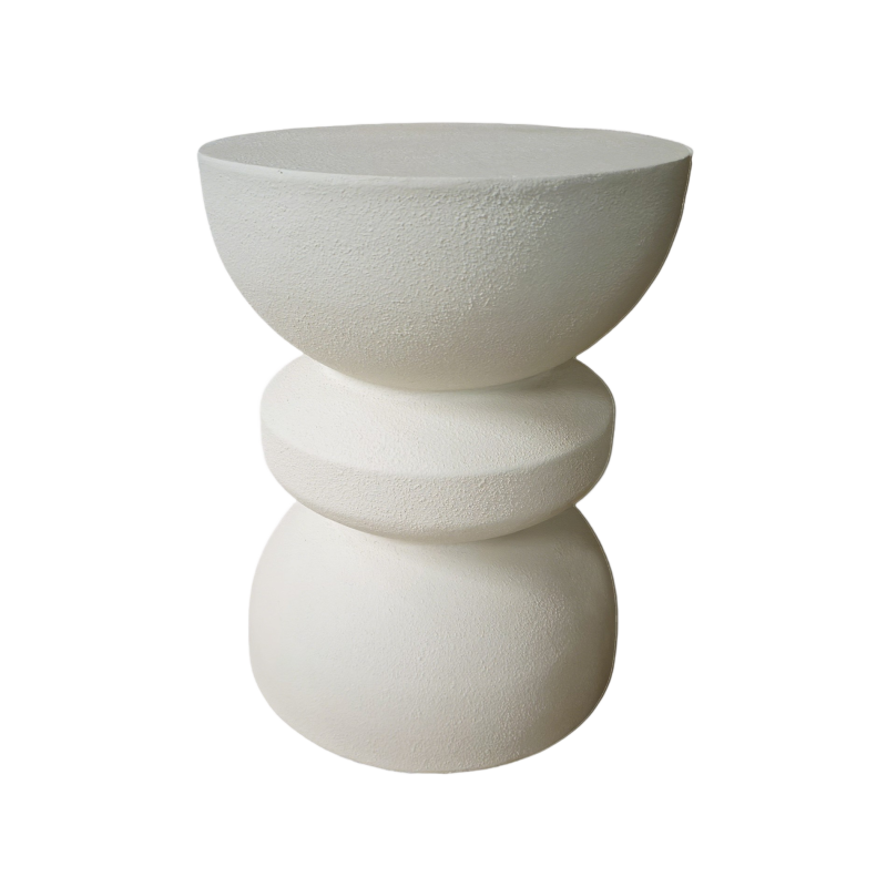 Couchtisch Moderner Rebecca Mobili Calen 44,5x35x35 cm MGO Weiß