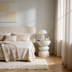 Couchtisch Moderner Rebecca Mobili Calen 44,5x35x35 cm MGO Weiß