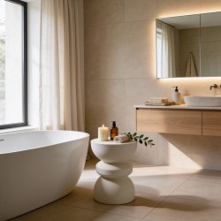 Couchtisch Moderner Rebecca Mobili Calen 44,5x35x35 cm MGO Weiß