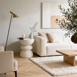 Couchtisch Moderner Rebecca Mobili Calen 44,5x35x35 cm MGO Weiß