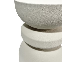 Couchtisch Moderner Rebecca Mobili Calen 44,5x35x35 cm MGO Weiß