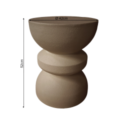 Couchtisch Moderner Rebecca Mobili Dovar 44,5x35x35 cm MGO Mokka